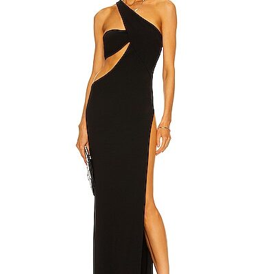 MONOT Cutout One Shoulder Maxi Dress