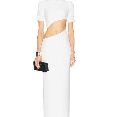 MONOT Short Sleeve Front Cutout Dress