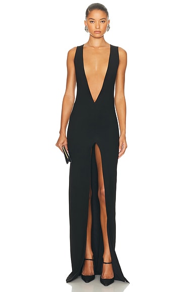 MONOT Plunge Neck Dress - Miss Nelly