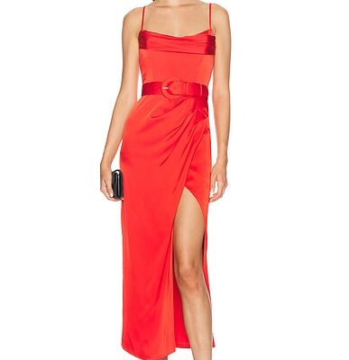 NICHOLAS Lulu Draped Corset Midi Dress