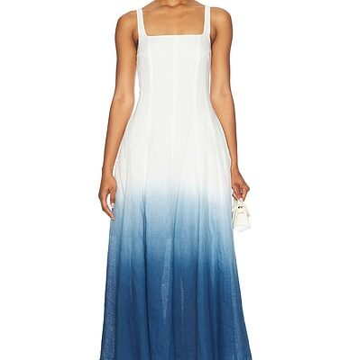 NICHOLAS Athena Sleeveless Panelled Midi Dress With Godets