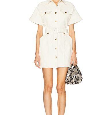 NICHOLAS Angela Utility Short Sleeve Mini Dress