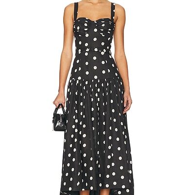 NICHOLAS Drenica Bustier Drop Waist Midi Dress