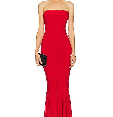 Norma Kamali Strapless Fishtail Gown