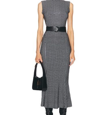 Norma Kamali Sleeveless Turtleneck Fishtail Dress