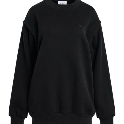 Off-White Small Arrow Bow Twist Sweatshirt in Black