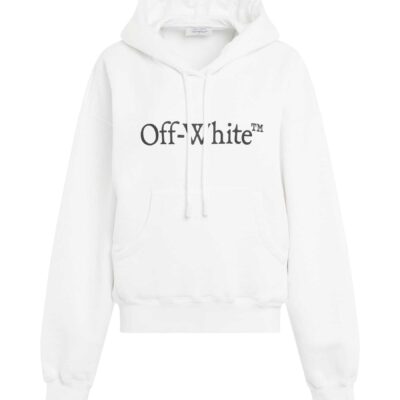 Off-White Big Logo Bookish Oversize Hoodie in White
