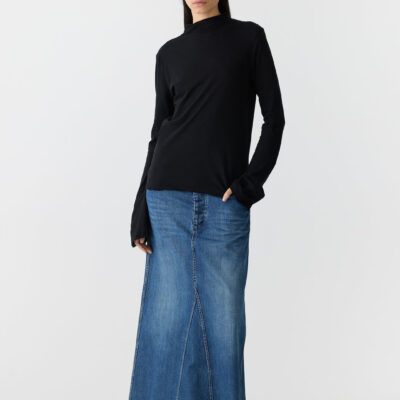 BASSIKE Regular Raised Neck Long Sleeve T-Shirt