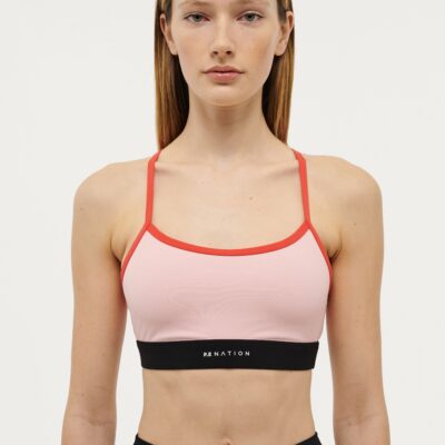 P.E Nation Signature Sports Bra In Crystal Rose