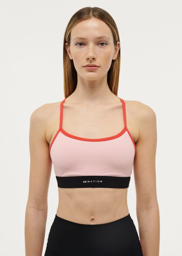 P.E Nation Signature Sports Bra In Crystal Rose