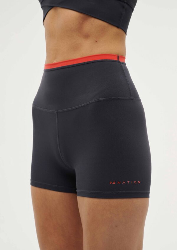 P.E Nation Vita 2 5" Bike Short In Marine Blue / Poppy Red - Image 3
