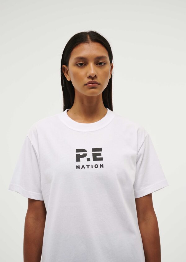 P.E Nation Heads Up 2 Tee In Optic White - Image 2