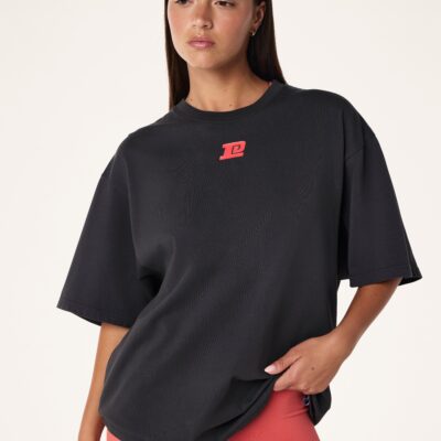 P.E Nation Playfield Tee In Washed Black