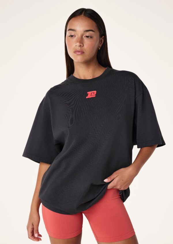P.E Nation Playfield Tee In Washed Black