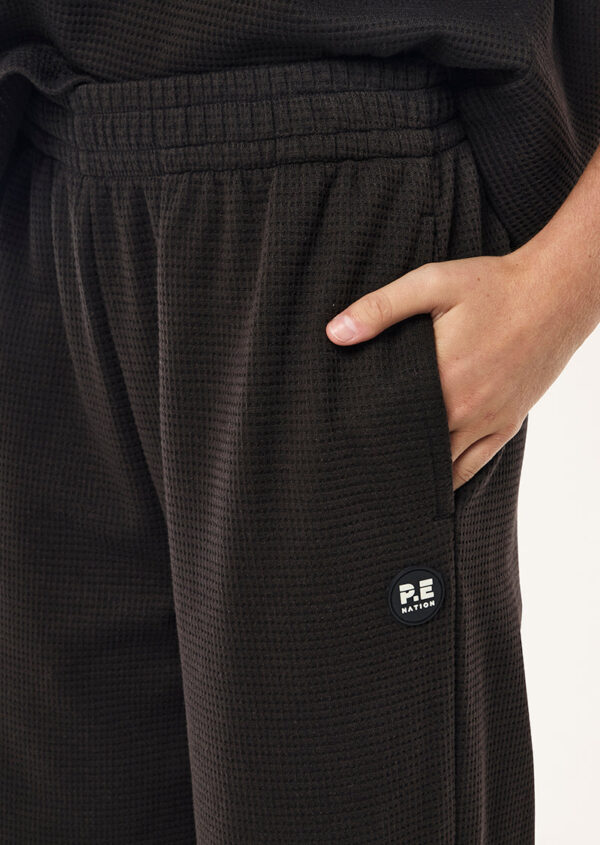 P.E Nation Printemps Waffle Trackpant In Licorice - Image 2