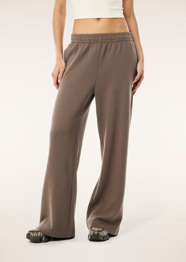 P.E Nation Global Printemps Waffle Trackpant In Walnut - Image 3