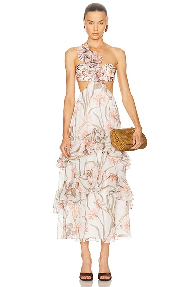 PatBO Botanic Retro Flower Applique Beach Dress - Miss Nelly