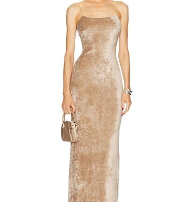 PRISCAVera Square Neck Maxi Dress