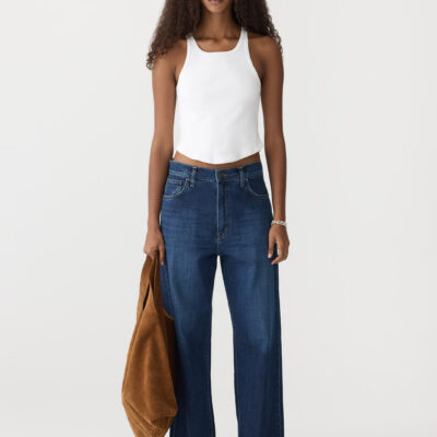 BASSIKE Cropped Scoop Neck Tank