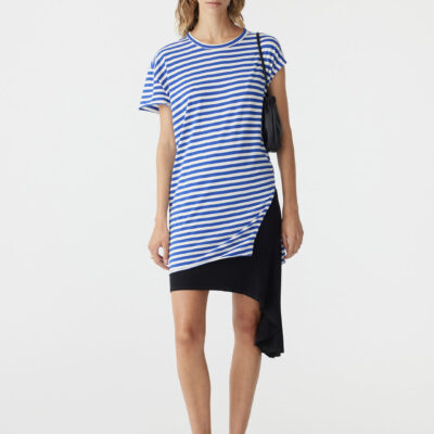 BASSIKE Stripe Twist Detail Mini Dress