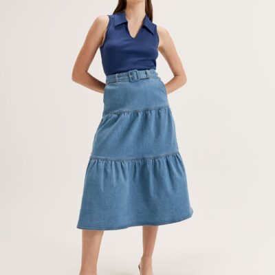 REVIEW Piper Denim Midi Skirt