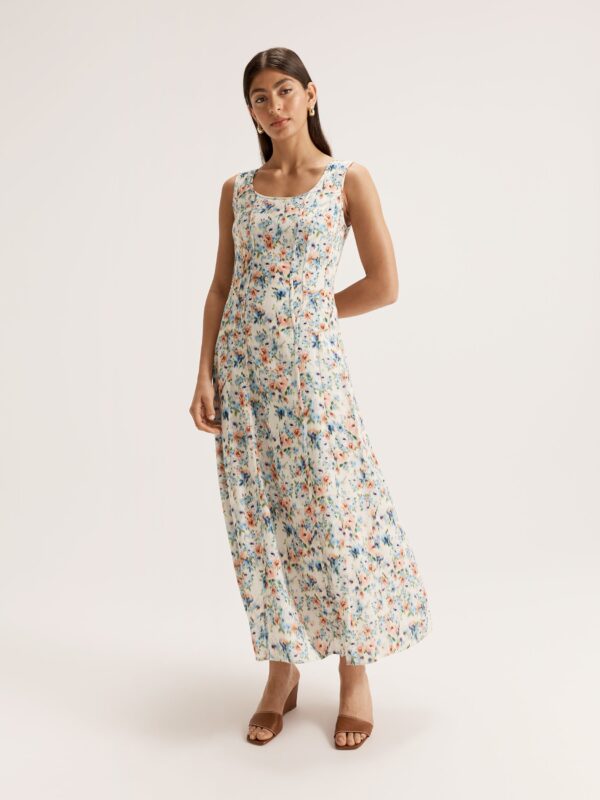 REVIEW Hazy Floral Panelled Dress - Image 3