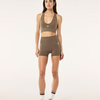 P.E Nation Global Restore Seamless 2.5" Bike Short In Walnut