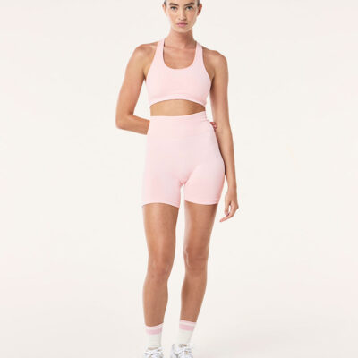 P.E Nation Restore Seamless 5" Bike Short In Chalk Pink
