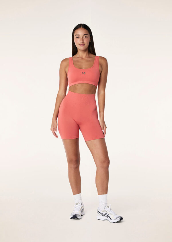 P.E Nation Restore Seamless 5" Bike Short In Brick Red - Image 3