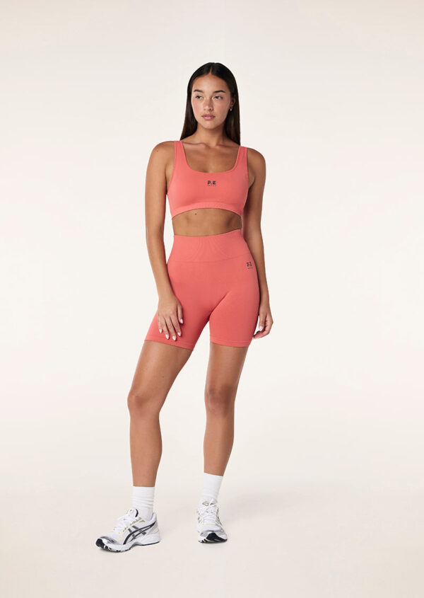 P.E Nation Restore Seamless 5" Bike Short In Brick Red