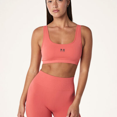 P.E Nation Restore Seamless Scoop Bra In Brick Red