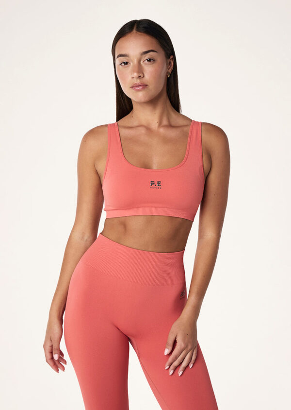 P.E Nation Restore Seamless Scoop Bra In Brick Red