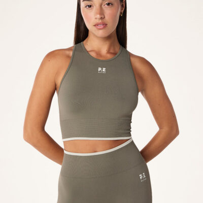 P.E Nation Restore Seamless Tank In Khaki