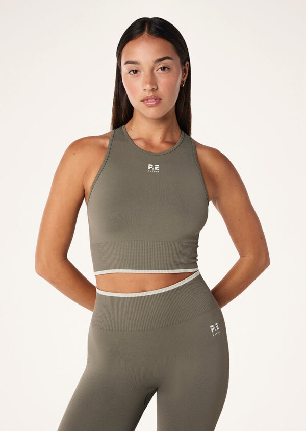 P.E Nation Restore Seamless Tank In Khaki