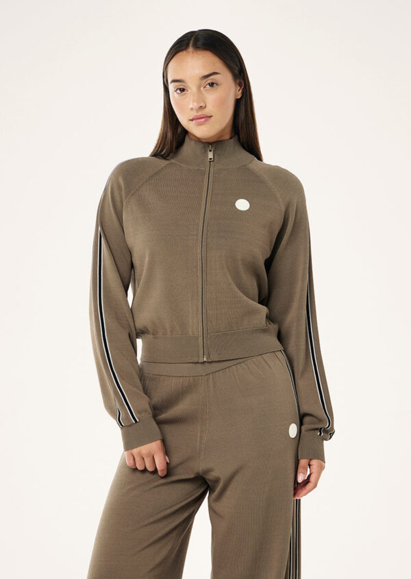 P.E Nation Retreat Knit Jacket In Burnt Biscuit