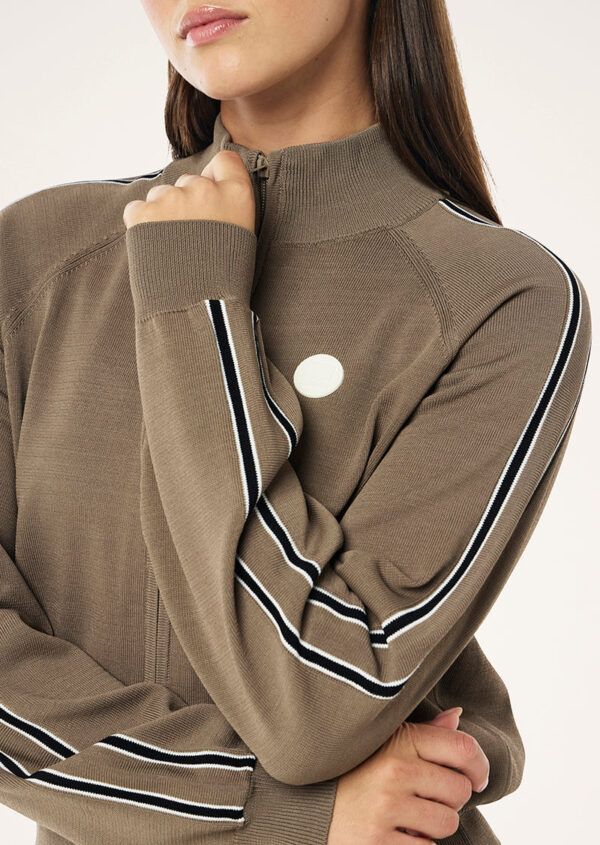 P.E Nation Retreat Knit Jacket In Burnt Biscuit - Image 2