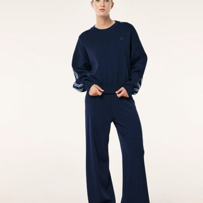 P.E Nation Retreat Knit Pant In Dark Navy