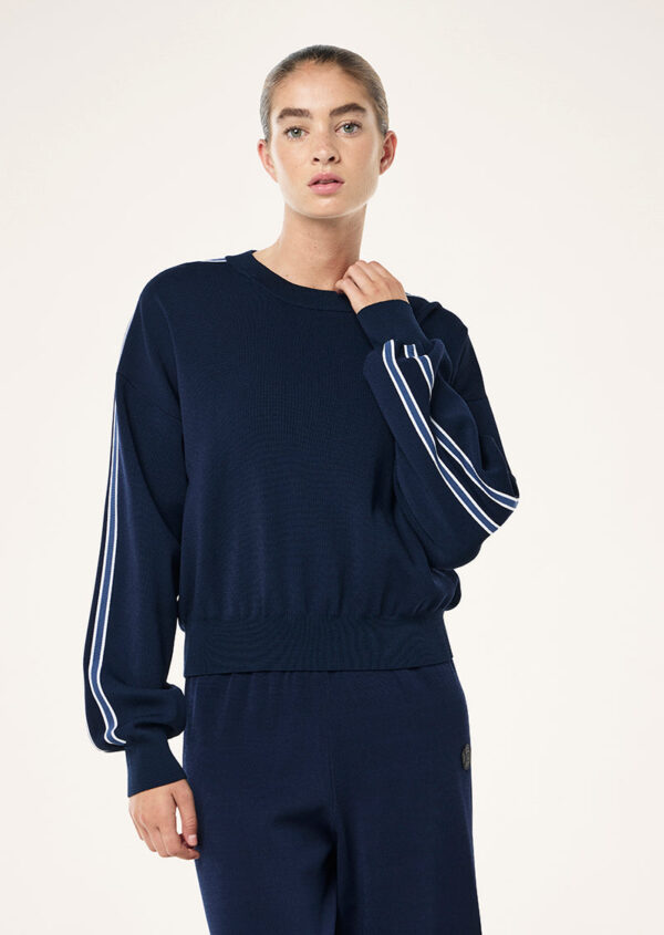 P.E Nation Retreat Knit Jumper In Dark Navy - Image 3