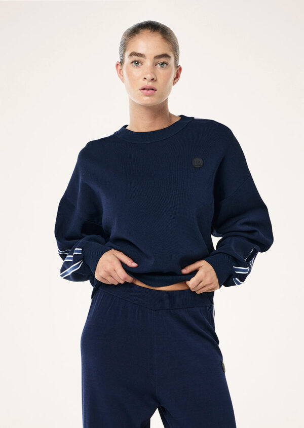 P.E Nation Retreat Knit Jumper In Dark Navy