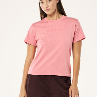 P.E Nation Rewind Tee In Washed Dusty Pink