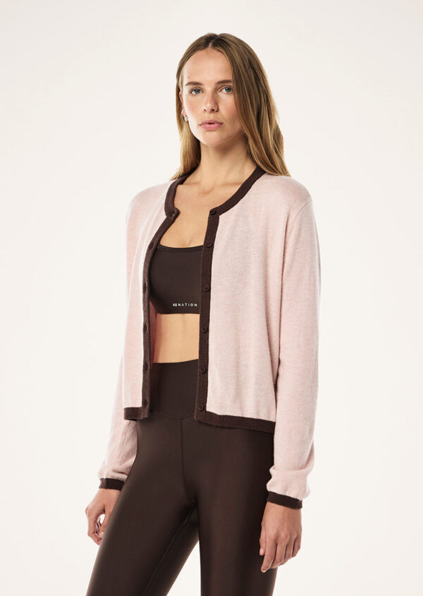 P.E Nation Global Rise Knit Cardigan In Chalk Pink - Image 3