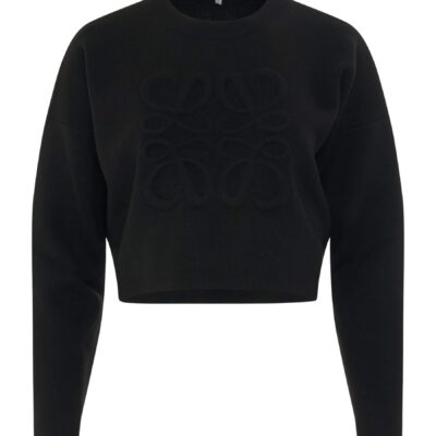 Loewe Short Anagram Sweater in Black