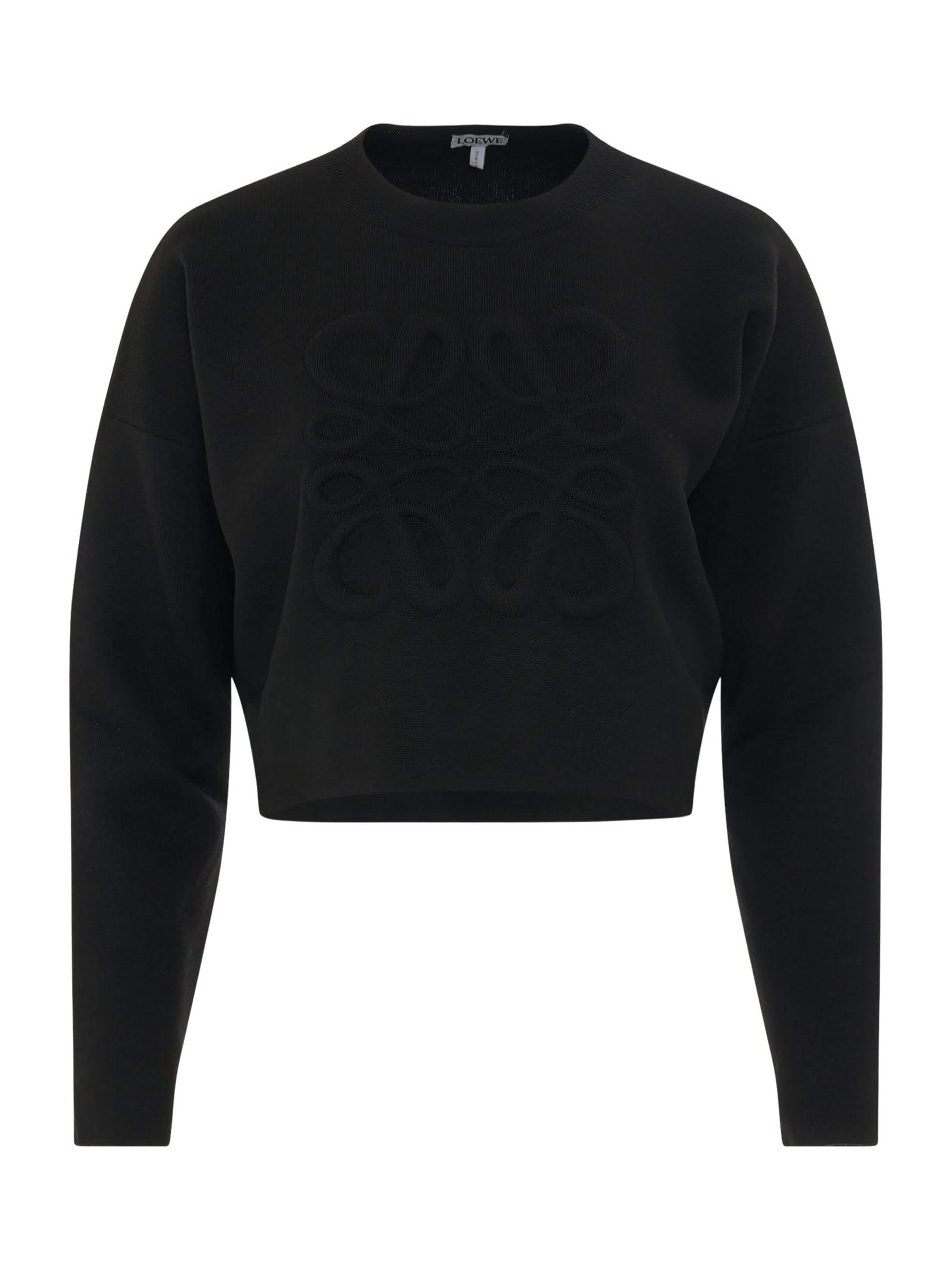 Loewe Short Anagram Sweater in Black - Miss Nelly
