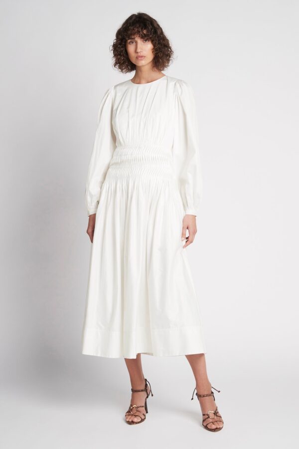 Aje. Tidal Tucked Midi Dress