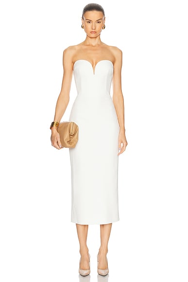 SANS FAFF Evening Sweetheart Neckline Midi Dress - Miss Nelly