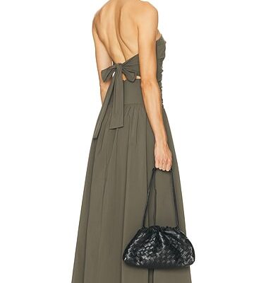 St. Agni Gathered Strapless Tie Back Dress