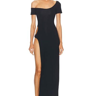 Sid Neigum Side Cutout Off Shoulder Dress
