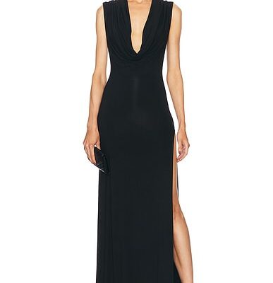 Sid Neigum Back Cutout Cowl Dress
