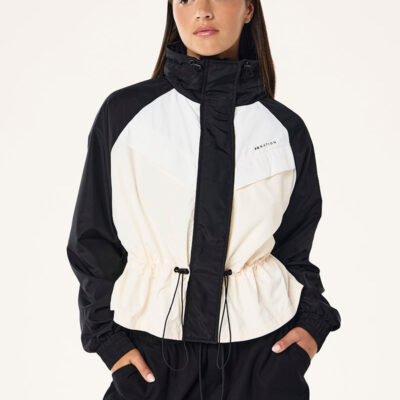P.E Nation Shelter Jacket In Black & Whisper White