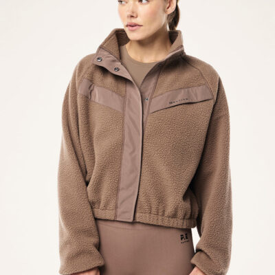 P.E Nation Shelter Sherpa Jacket In Fossil